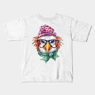 Chicken with Glasses #6 Kids T-Shirt